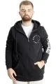 Büyük Beden Erkek Kapüşonlu Sweatshirt New Breed 23544 Siyah