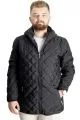 Big Size Mens Coat quilted 23602 Black