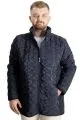 Big Size Mens Coat quilted 23623 Navy Blue