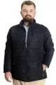 Big Size Mens Coat Süet 23625 Black