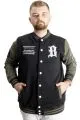 Big Size Mens College Coat Brooklyn 23627 Black