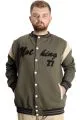 Big Size Mens College Coat Nothing 23630 Khaki