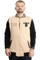 Big Size Mens College Coat Ceket 23631 Beige