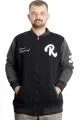 Big Size Mens College Coat Zipper Ceket 23633 Black