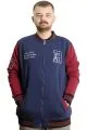 Big Size Mens College Coat Zipper Ceket REPUTATION 23634 Indigo