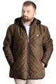 Big Size Mens Hooded Coat quilted 23636 Khaki