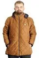 Big Size Mens Hooded Coat quilted 23636 Brown