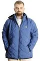 Big Size Mens Hooded Coat quilted 23636 Blue