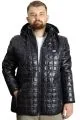 Big Size Mens Hooded Coat quilted 23638 Navy Blue