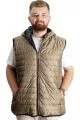Big Size Mens Vest Kopşonlu quilted 23703 Khaki