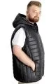 Big Size Mens Vest Kopşonlu quilted 23703 Black