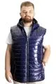 Big Size Mens Vest Kopşonlu quilted 23706 Indigo
