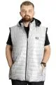Big Size Mens Vest Hooded quilted 23711 Grey