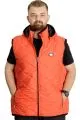 Big Size Mens Vest Hooded quilted 23711 Oranj