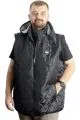 Big Size Mens quilted Vest Hooded 23712 Antrasit