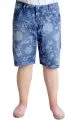 Big Size Mens Denim Short YAPRAK DESENLİ 23807 Blue