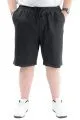 Big Size Mens Capri Yan with pocket 23808 Black-Grey