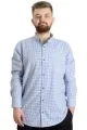 Büyük Beden Erkek Gömlek Ekose Uzun Kollu 23300 Lacivert-Yeşil [product_color]