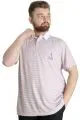 Büyük Beden Erkek T-shirt Polo Yaka Çizgili KAGI 23340 Bordo [product_color]