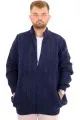 Big Size Mens Knitted Pattern Cardigan Rail 24210 Navy Blue