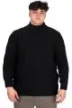 Big Size Mens Sweater Half Turtleneck INFINITY 24212 Black