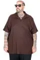Big Size Mens Polo J 24337 BROWN
