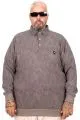 Battal Beden Polo Yaka Sweatshirt Desenli U24440