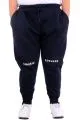 Big Size Mens Sweatpants Three yarn thick 24520 Navy Blue