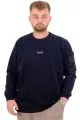 Big Size Mens Sweatshirt Three yarn thick inside with chardonnay DIVISION U24548 Navy Blue