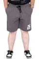 Plus Size Men's Printed Shorts 26 25301S Smoke