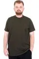 Büyük Beden Erkek T-Shirt Bisiklet Yaka Dore U25034 Haki