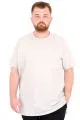 Büyük Beden Erkek T-Shirt Bisiklet Yaka Basic U25162 Gri
