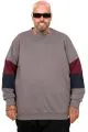 Büyük Beden Parçalı Bis Yaka Sweatshirt U25817