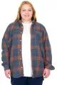 Big Size Winter Shirt 25394 INDIGO