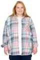 Big Size Winter Shirt 25394 PINK