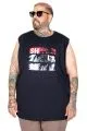 Big Size San Diego Beach Tank Tshirt 26013 NAVY
