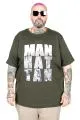 Big Size Manhattan Tshirt 26118 KHAKI