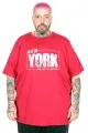 Big Size New York Tshirt 26119 BURGUNDY