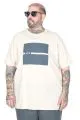 Big Size Black Tshirt 26124 BEIGE