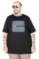 Big Size Black Tshirt 26124 BLACK