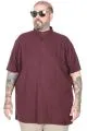 Big Size High Collar Pique 24339 PLUM