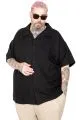 Big Size Shirt 26385 BLACK