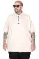 Big Size Tshirt Polo Pat Tshirt 26581 BEIGE