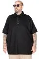 Big Size Tshirt Polo Pat Tshirt 26581 BLACK