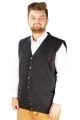 Men s Vest Recycle Thessaloniki with Buttons B20521 Anthramelange
