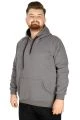 Big-Tall Men's  Recycle Sweatshirt with Hooded and Kangoroo Pocket B20532 Smoke