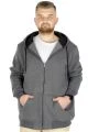 Big Tall Men's Sweatshirt Zippered Recycle b20533 Antramelange