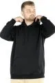 Büyük Beden Sweat Kapson Kangoroo Pocket Recycle B20532 Siyah [product_color]
