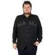 Big Size Men's Shirt Long Sleeve Alaska Applique 19300 Black