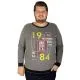 Büyük Beden Erkek Sweatshirt Beach City 19136 AntraMelanj ANTRASIT